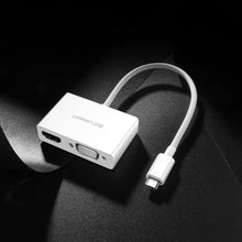 Заредете изображение във визуализатора на галерията – Ugreen adapter video converter USB Type C - HDMI / VGA white (MM123) - TopMag
