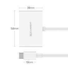 Заредете изображение във визуализатора на галерията – Ugreen adapter video converter USB Type C - HDMI / VGA white (MM123) - TopMag

