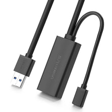 Заредете изображение във визуализатора на галерията – Ugreen active extension cable USB 3.2 Gen 1 (USB 3.0, USB 3.1 Gen 1) 10m black (US175) - TopMag
