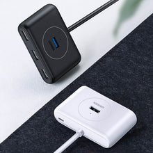 Заредете изображение във визуализатора на галерията – Ugreen multifunctional USB HUB Type c - 4 x USB 3.0 1m white (CR113) - TopMag
