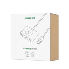 Заредете изображение във визуализатора на галерията – Ugreen multifunctional USB HUB Type c - 4 x USB 3.0 1m white (CR113) - TopMag
