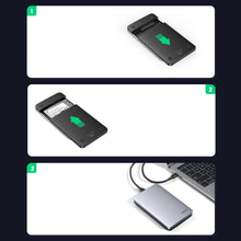 Заредете изображение във визуализатора на галерията – Ugreen pocket enclosure for 2.5 '' SATA 3.0 6Gbps hard disk gray + cable USB - USB Type C 0.5m (CM300) - TopMag
