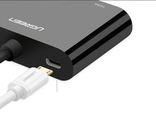 Заредете изображение във визуализатора на галерията – Ugreen adapter converter HDMI - VGA / HDMI + mini jack 3.5mm black (CM101) - TopMag

