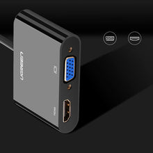 Заредете изображение във визуализатора на галерията – Ugreen adapter converter HDMI - VGA / HDMI + mini jack 3.5mm black (CM101) - TopMag
