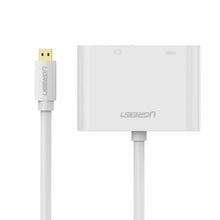 Заредете изображение във визуализатора на галерията – Ugreen video adapter micro HDMI - HDMI + VGA 30cm black (MM115) - TopMag
