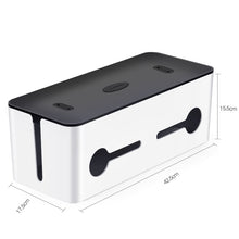 Заредете изображение във визуализатора на галерията – Ugreen cable organizer box box for slats L 42.5x17.5x15.5cm black and white (LP110) - TopMag
