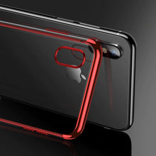 Заредете изображение във визуализатора на галерията – Clear Color Case Gel TPU Electroplating frame Cover for Samsung Galaxy A50s / Galaxy A50 / Galaxy A30s red
