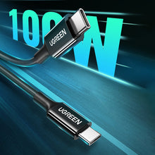 Заредете изображение във визуализатора на галерията – Ugreen cable USB Type C (male) to Type C (male) cable 1m white (US300) - TopMag
