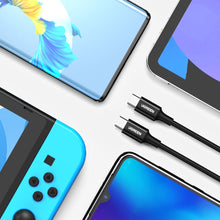 Заредете изображение във визуализатора на галерията – Ugreen cable USB Type C (male) to Type C (male) cable 1m white (US300) - TopMag
