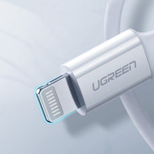 Заредете изображение във визуализатора на галерията – Ugreen MFi USB Type C cable - Lightning 3A 2m white (US171) - TopMag
