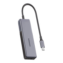 Заредете изображение във визуализатора на галерията – Ugreen adapter USB Type C adapter (male) - Ethernet RJ-45 (female) 5Gbps black (CM312) - TopMag

