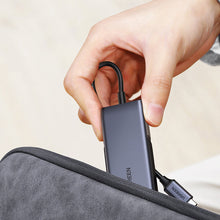 Заредете изображение във визуализатора на галерията – Ugreen adapter USB Type C adapter (male) - Ethernet RJ-45 (female) 5Gbps black (CM312) - TopMag
