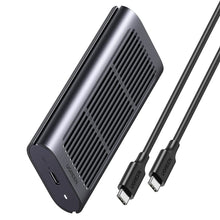 Заредете изображение във визуализатора на галерията – Ugreen SSD case for NVMe / PCIe USB 3.2 Gen 2x2 (SuperSpeed USB 20 Gbps) M.2 (M, M&amp;B key) black (USB Type C cable included) (CM374 black) - TopMag
