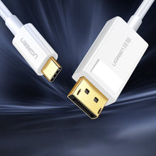 Заредете изображение във визуализатора на галерията – Ugreen unidirectional USB Type C to Display Port 4K 1.5m Black (MM139) Adapter Cable - TopMag
