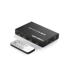 Заредете изображение във визуализатора на галерията – Ugreen signal splitter 4x HDMI (input) to 2x HDMI (output) switch splitter switch 4K / FullHD black (40216) - TopMag
