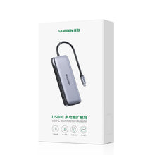 Заредете изображение във визуализатора на галерията – Ugreen multi-functional HUB 9in1 USB Type C - HDMI, DP, VGA, 2 x USB, RJ45 Ethernet, SD / TF card reader, USB Type C PD 100W gray (CM274) - TopMag
