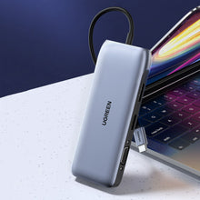 Заредете изображение във визуализатора на галерията – Ugreen multi-functional HUB 9in1 USB Type C - HDMI, DP, VGA, 2 x USB, RJ45 Ethernet, SD / TF card reader, USB Type C PD 100W gray (CM274) - TopMag
