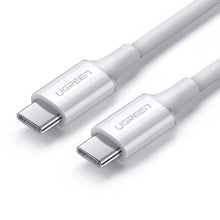 Заредете изображение във визуализатора на галерията – Ugreen cable USB Type C - USB Type C PD 100W 5A 2m white (US300) - TopMag
