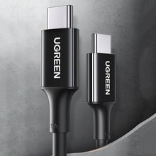 Заредете изображение във визуализатора на галерията – Ugreen cable USB Type C - USB Type C PD 100W 5A 2m white (US300) - TopMag
