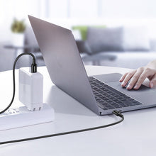 Заредете изображение във визуализатора на галерията – Ugreen cable USB Type C - USB Type C PD 100W 5A 2m white (US300) - TopMag
