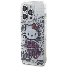Заредете изображение във визуализатора на галерията – Original Case HELLO KITTY hardcase IML Kitty On Bricks Graffiti HKHCP13LHDGPHT for Iphone 13 Pro white
