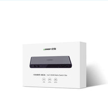 Заредете изображение във визуализатора на галерията – Ugreen adapter splitter Matrix Switch Box 4 x HDMI - 2 x HDMI 4K gray (CM288) - TopMag
