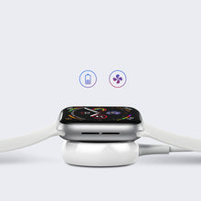 Заредете изображение във визуализатора на галерията – Ugreen wireless MFI Qi charger for Apple Watch with built-in cable 1m white (CD177) - TopMag
