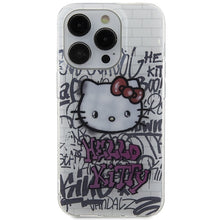 Заредете изображение във визуализатора на галерията – Original Case HELLO KITTY hardcase IML Kitty On Bricks Graffiti HKHCP13LHDGPHT for Iphone 13 Pro white
