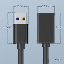 Заредете изображение във визуализатора на галерията – Extension cable - USB to USB 3.0 - 1 metre black
