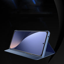 Заредете изображение във визуализатора на галерията – Clear View Case cover for Xiaomi 12 Lite cover with a flap black
