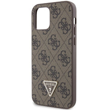 Заредете изображение във визуализатора на галерията – Original Case GUESS hardcase Crossbody 4G Metal Logo GUHCP12MP4TDSCPW for Iphone 12/ 12 Pro brown
