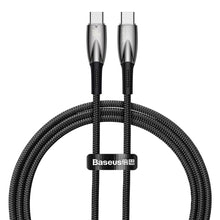 Заредете изображение във визуализатора на галерията – Baseus Glimmer Series cable with fast charging USB-C 480Mb/s PD 100W 1m black
