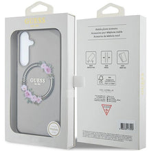 Заредете изображение във визуализатора на галерията – Guess IML Flowers Wreath MagSafe case for Samsung Galaxy S24+ - black
