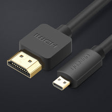 Заредете изображение във визуализатора на галерията – Ugreen cable Micro HDMI - HDMI cable 3m black (HD127)
