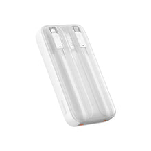 Заредете изображение във визуализатора на галерията – Baseus Comet Series powerbank with display 10000mAh 22.5W - white + USB-A - USB-C 0.3m cable - white
