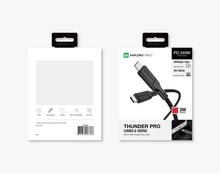 Заредете изображение във визуализатора на галерията – Amazing Thing Cable Thunder Pro THC2MBK - Type C to Type C - PD 240W 5A 2 metres black
