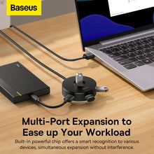 Заредете изображение във визуализатора на галерията – BASEUS HUB 4in1 USB to USB3.0 + USB2.0 CAHUB-U01
