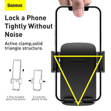 Заредете изображение във визуализатора на галерията – Baseus car holder 2in1 to center console + air vent easy control pro clamp black suyk010001 - TopMag

