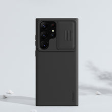 Заредете изображение във визуализатора на галерията – Nillkin CamShield Silky Magnetic Case for Samsung Galaxy S23 Ultra Cover with MagSafe with Camera Cover Black
