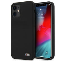 Заредете изображение във визуализатора на галерията – Etui BMW BMHCP12SMSILBK iPhone 12 mini 5,4" czarny/black hardcase Silicone M Collection
