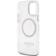 Заредете изображение във визуализатора на галерията – Original Case GUESS Metal Outline Magsafe hardcase GUHMP12MHTRMD for Iphone 12/12 Pro gold

