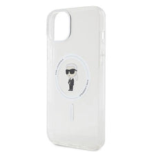 Заредете изображение във визуализатора на галерията – Karl Lagerfeld IML Ikonik MagSafe case for iPhone 15 Plus - transparent
