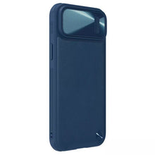 Заредете изображение във визуализатора на галерията – Nillkin CamShield S Leather Magnetic Case for Iphone 14/13 blue
