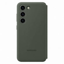 Заредете изображение във визуализатора на галерията – Samsung Smart View Wallet Case for Samsung Galaxy S23 Case with Smart Flip Window Card Wallet khaki (EF-ZS911CGEGWW)
