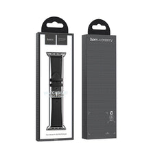 Заредете изображение във визуализатора на галерията – HOCO strap for Apple Watch 38/40/41mm Elegant leather WA17 black
