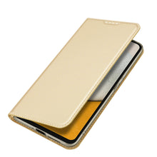 Заредете изображение във визуализатора на галерията – Dux Ducis Skin Pro Case for Samsung Galaxy A34 5G Flip Card Wallet Stand Gold
