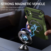 Заредете изображение във визуализатора на галерията – Tel Protect Armor Magsafe Metal Ring Case for Iphone 11 green
