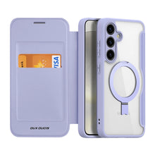 Заредете изображение във визуализатора на галерията – Dux Ducis Skin X Pro case with magnetic ring / stand for Samsung S24 - purple
