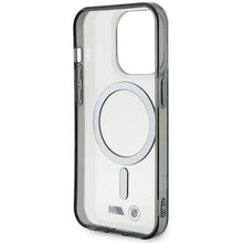 Заредете изображение във визуализатора на галерията – Case BMW BMHMP14LHCRS iPhone 14 Pro 6.1" transparent hardcase Silver Ring MagSafe
