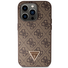 Заредете изображение във визуализатора на галерията – Original Case GUESS hardcase Crossbody 4G Metal Logo GUHCP15LP4TDSCPW for Iphone 15 Pro brown
